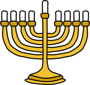 Menorah, Hanukkah, Yellow, Gold, Unlit - Happy Hanukkah, HD Png Download PNG image with transparent background