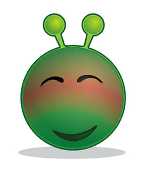 Happy Alien Emoji Graphic PNG image with transparent background