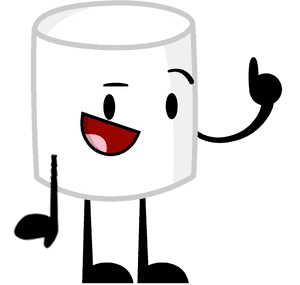 Happy Animated Marshmallow Character PNG image with transparent background