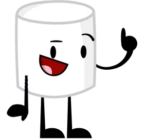 Happy Animated Marshmallow Character PNG Image