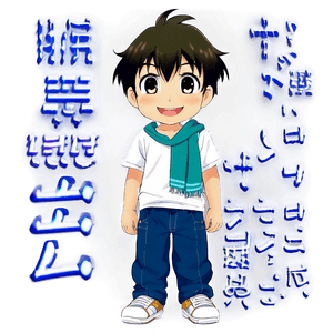 Happy Anime Boy PNG 05212024 PNG image with transparent background