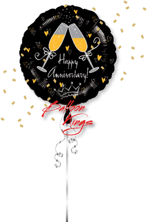 Happy Anniversary Toasting Champagne - Happy Anniversary With Champagne Glasses, HD Png Download PNG image with transparent background