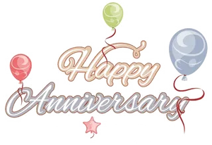 Happy Anniversary Celebration Balloons PNG Image