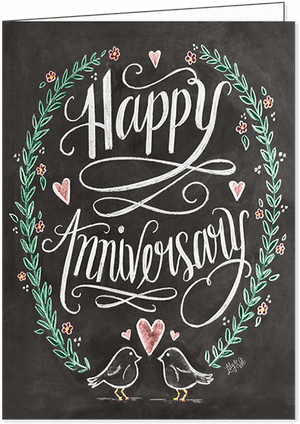 Lily & Val Lv014'Title='lily & Val Lv014 - Happy Anniversary Chalkboard, HD Png Download PNG image with transparent background