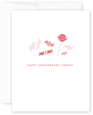 Happy Anniversary Sweets Card PNG Image