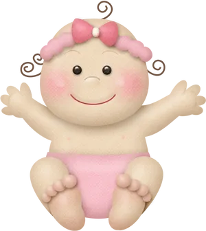 Happy Baby Cartoon Graphic PNG Image