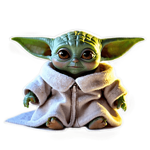 Happy Baby Yoda PNG nbo PNG image with transparent background