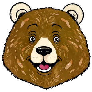 Happy Bear Face Graphic Png Bvm PNG Image