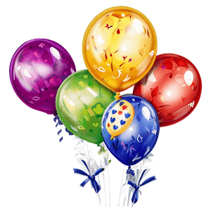 Happy Birthday Balloon Bouquet PNG hki PNG image with transparent background