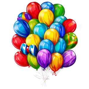 Happy Birthday Balloon Bouquet PNG ubw PNG image with transparent background