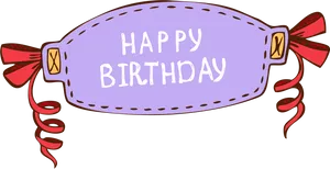 Happy Birthday Banner Illustration PNG Image