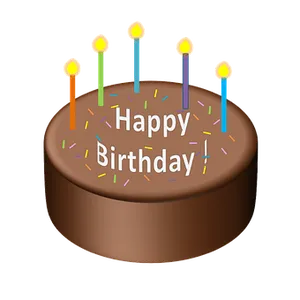 Happy Birthday Cakewith Candles PNG Image
