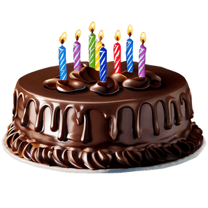 Happy Birthday Chocolate Cake PNG swk80 PNG image with transparent background
