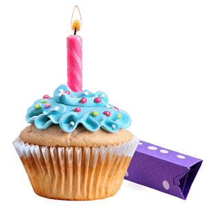 Happy Birthday Cupcake PNG 05032024 PNG image with transparent background