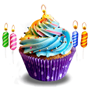 Happy Birthday Cupcake PNG 05032024 PNG image with transparent background