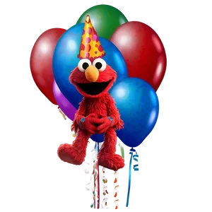 Happy Birthday Elmo Design Png Adk PNG Image