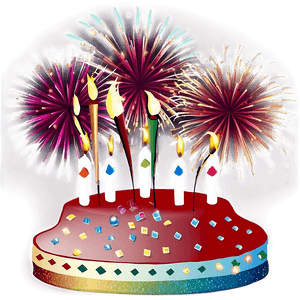 Happy Birthday Fireworks PNG 05032024 PNG image with transparent background