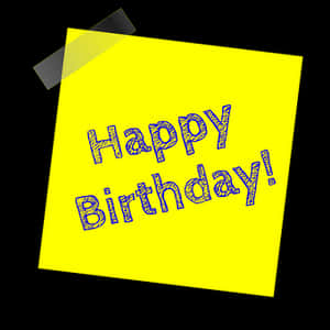 Happy Birthday Note Image PNG with transparent background