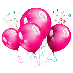 Happy Birthday Pink Balloons Png 6 PNG Image