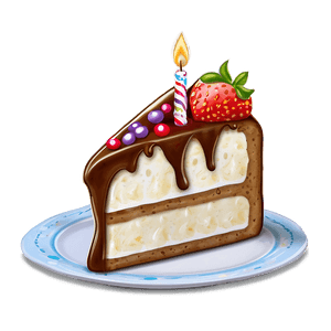 Happy Birthday Slice of Cake PNG 30 PNG image with transparent background