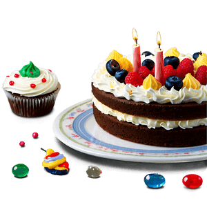 Happy Birthday Slice of Cake PNG kty PNG image with transparent background