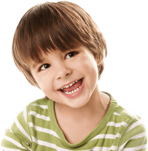 Happy Boy With Striped Shirt PNG with transparent background