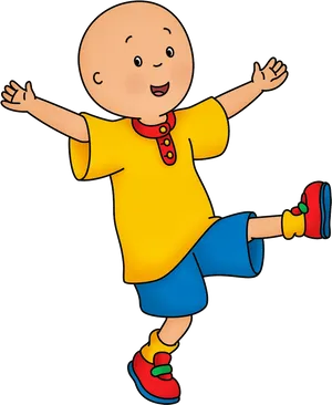 Happy Caillou Cartoon Character PNG Image