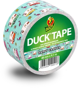 Happy Camper Printed Duct Tape Roll PNG Image