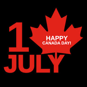 Happy Canada Day July1st PNG with transparent background