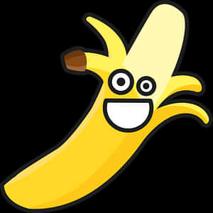 Happy Cartoon Banana PNG image with transparent background