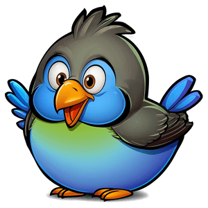 Happy Cartoon Bird PNG cse PNG