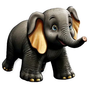 Happy Cartoon Elephant Png Sim PNG Image