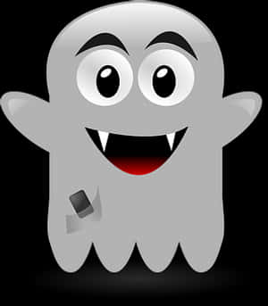 Happy Cartoon Ghost PNG image with transparent background