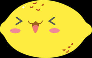 Happy Cartoon Lemon PNG image with transparent background