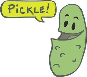 Happy Cartoon Pickle PNG Image