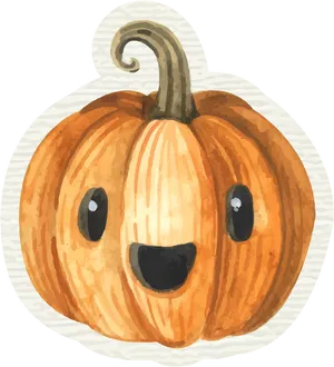 Happy Cartoon Pumpkin PNG Image