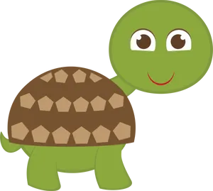 Happy Cartoon Tortoise PNG Image