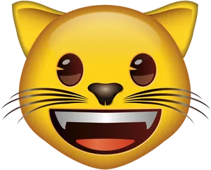 Happy Cat Emoji Grinning.png PNG Image