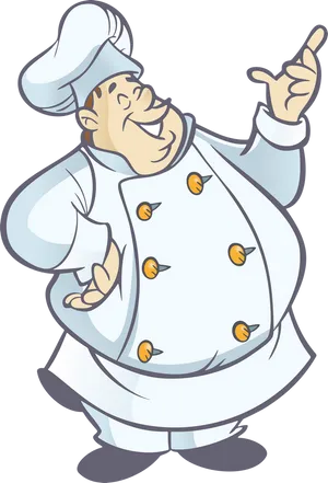 Happy Chef Cartoon Illustration PNG Image