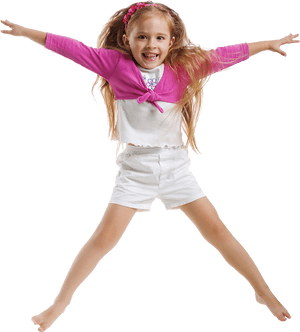 Bestparty Kingdom Castle Inflatable Bouncer With Ball - Girl Jumping Transparent Background, HD Png Download PNG image with transparent background