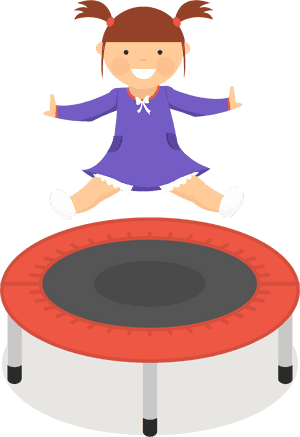 Trampoline Clipart Trampoline Girl - Kids Jumping Trampoline Clipart, HD Png Download PNG