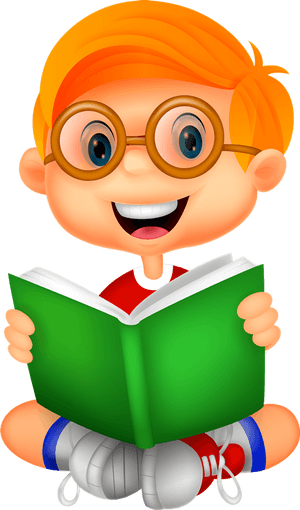 Pin By Priya Jerath On Kid Crafts - Student Cute Reading Cartoon, HD Png Download PNG with transparent background