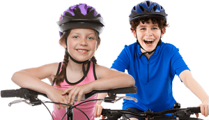 Bicycle-clothing - Helmets On Kids, HD Png Download PNG image with transparent background