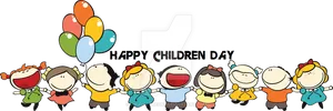 Happy Children Day Celebration Cartoon PNG Image