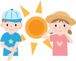 Happy Children Summer Sun PNG with transparent background
