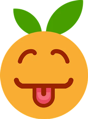 Happy Clementine Emoji PNG Image