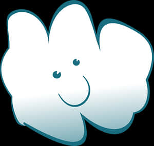 Happy Cloud Character PNG image with transparent background