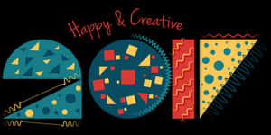 Happy Creative Abstract Artwork PNG with transparent background
