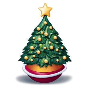 Happy Cute Christmas Tree Png Lag PNG Image