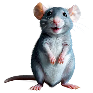 Happy Cute Rat Png Upp PNG Image